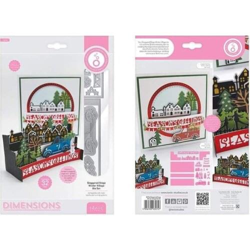 Winter village Metal cutting dies cut die mold card Scrapbook paper craft knife mould blade punch stencls