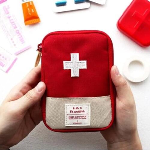 Cute Outdoor Travel Portable Mini Pouch First Aid Kit Medicine Pill Box Small Storage Medical Bag