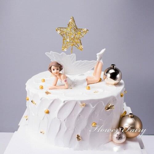 [MYKPOP]The Flower Angel Cute Figure Cartoon Figure Decoration for Desk Birthday Cake Amine Fans Collection SC20080916