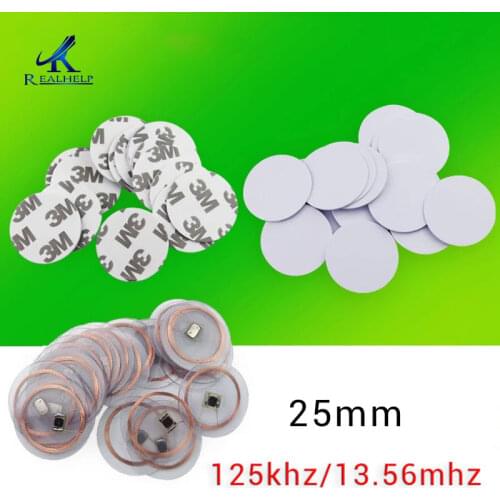 100Pcs TK4100 EM4100 RFID 125khz Stickers Coins 25mm Smart Tags Read-only Access Control Cards