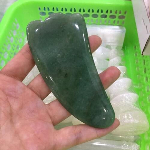 Natural Aventurine Quartz Slice Gua Sha Traditional Acupressure Guasha Massager Skin Care Scraping Face Massage