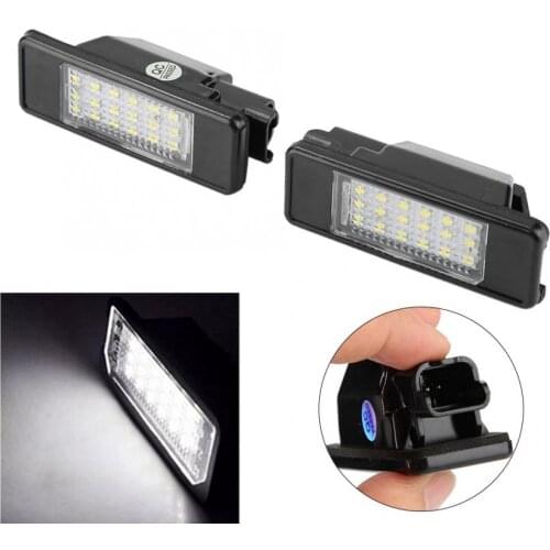 License Plate Light 1 Pair LED Number PC Car License Plate Light Lamp Fit for PEUGEOT 106 1007 207 307 308 406 407 automobiles