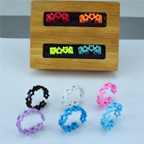 2021 new silicone opening adjustable full star ring mens and womens versatile jewelry and gift manufacturers wholesale