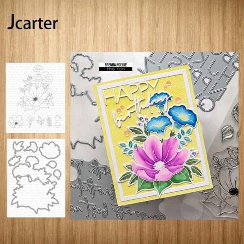 New Design Flower Morning Glory Metal Cutting Dies and Clear Stamps Craft Stencil Scrapbooking Album Paper Make Template Decor