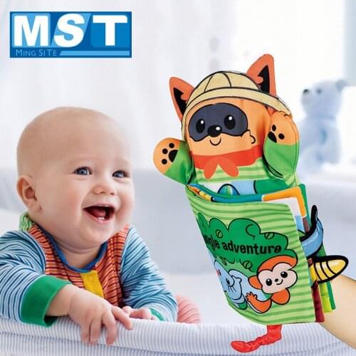 Educational Washable Cute Animal Cognitive Activity Cloth Books Hand Puppet Soft Fabric First Books Early Learning Baby Toys