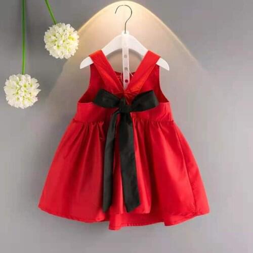 Girls' Dress 2021 New Round Neck Children Big Butterfly Dewback Sleeveless Summer Baby Dress Kids Clothing Princess Cute Dress