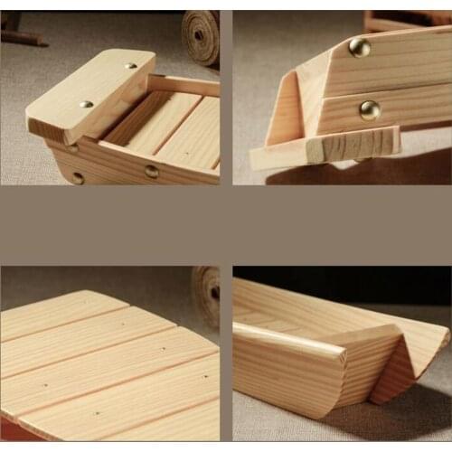 Japanese Style Snack Tray Practical Wooden Sushi Plate Boat Shaped Dish Serving Dish for Home Restaurant Decoration