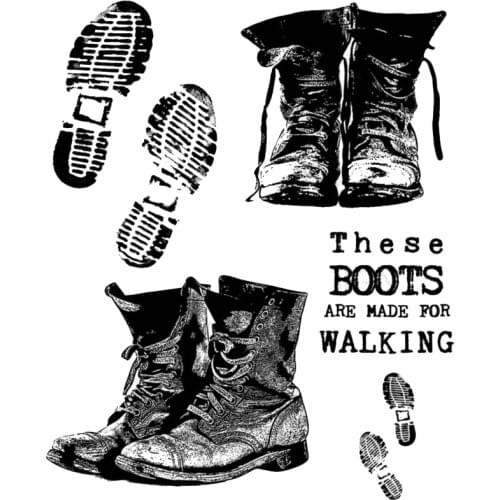 Retro shoes Transparent Clear Silicone Stamp/Seal for DIY scrapbooking/photo album Decorative clear stamp A1116