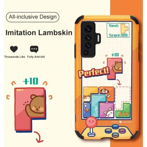 ASINA Imitation Lambskin Case For VIVO X50 60 30 Pro Cover Cartoon Silicone Bumper Cases For Vivo Z5X Z1Pro iQOO Neo Y17 V17