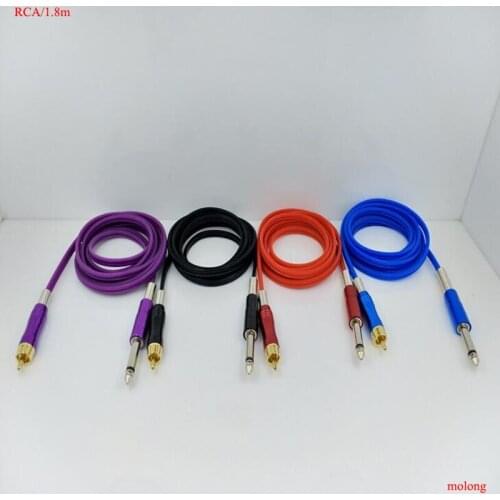 4 Colors Silicone Hook Line for Straight RCA Interface Insert Tattoo Machine Conversion kit Tattoo Machine Power Supplies