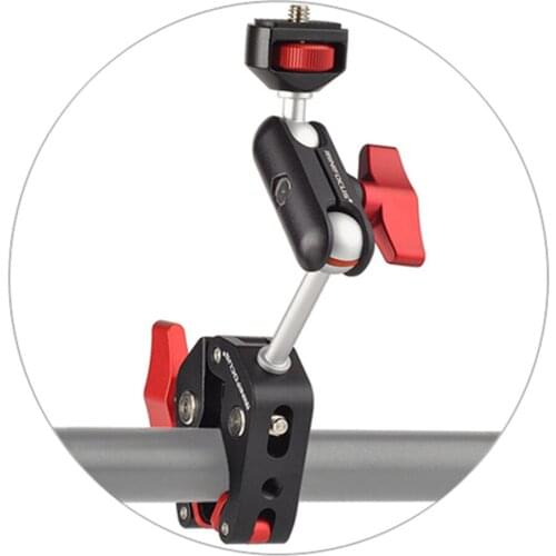 Vlogging Articulating Magic Arm w/ Dual Ballhead 1/4'' Screw Universal Camera Video Monitor Mount Adapter for Cage LED Light