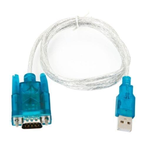 USB to RS232 Serial Port 9 Pin DB9 Cable Serial COM Port Adapter Convertor Blue