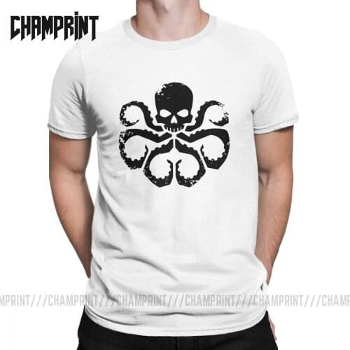 Vintage Agents Of Shield HYDRA Badge T-Shirts Men Crew Neck Cotton T Shirt Short Sleeve Tee Shirt Gift Idea Clothing Plus Size