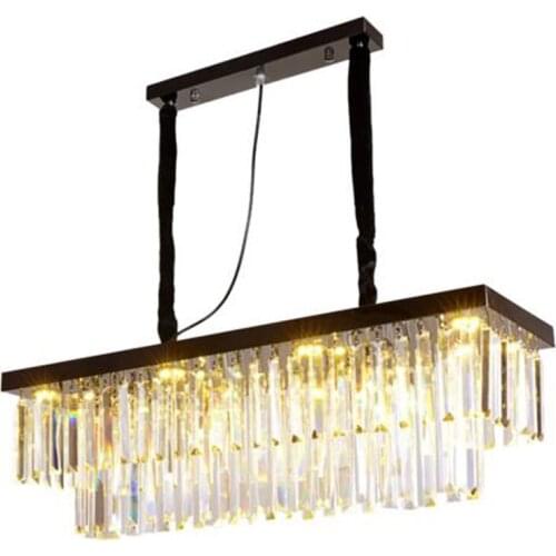 Upscale Hotel Restaurant Club Wrought iron K9 Crystal Pendant American Village Industry Retro Lamps led lighting fixture lamps