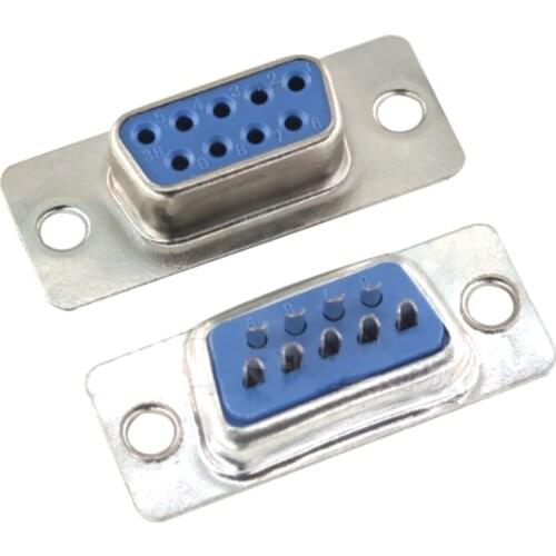 10PCS DB9 RS232 9PIN D-Sub Female Male Solder PCB Mount Serial Port Connector