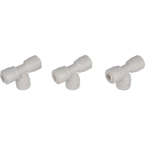 1/4“ T-type Three-Way Connectors Agriculture Garden Irrigation 1/4 Inch Pipe Adapter for 4/7mm Hose Quick Connector 10 Pcs