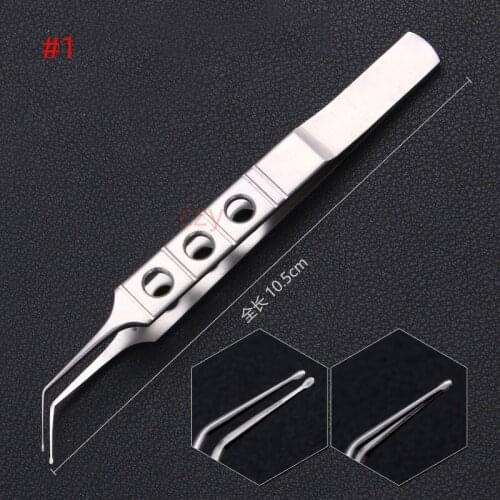 11cm lens implant tweezers stainless steel ophthalmic tweezers duckbill tweezers micro tweezers round tip implant tweezers