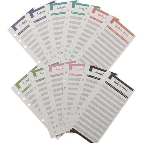 12Pieces Binder Budget Sheets Expense Tracker Fit Budget Cash Envelope Binder Budget Wallet For Personal And Business Use