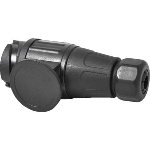 12V 13-Pin Trailer Plug Adapter 13-Pole Trailer Electrical Connector Black