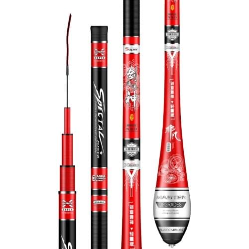 2.7m-6.3m Carp Fish Canne 19/28 Tonalty Taiwan Fishing Olta Vara De Pesca 46T High Carbon Fiber Hand Rod for Black Pit