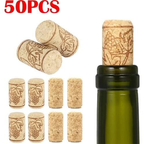 50PCS Wine Corks Stopper Reusable Functional Wine Bottle Cork Stopper Sealed Sealing Wine Bottle Cover Kitchen Bar Accessories