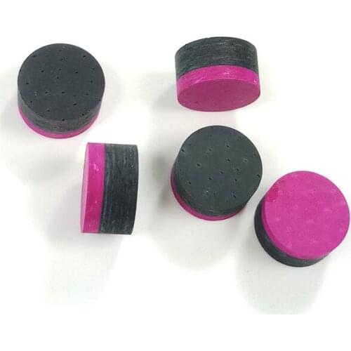 8pcs/lot 14mm black and purple Billiards Pool Cue tips S/M/H 9layers pigskin tips without logo can customize China