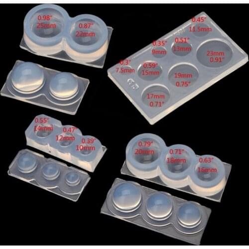 97QE 4Pcs Resin Geometric Ball Pendant Molds Hollow Quicksand Sphere Mold 3D Hollow Round Ball Molds Kit Jewelry Making Tools