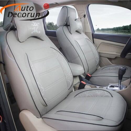 AutoDecorun PU leather cushion covers for Renault Laguna 2 seat covers set cars accessories 2009-2011 car seat supports protects