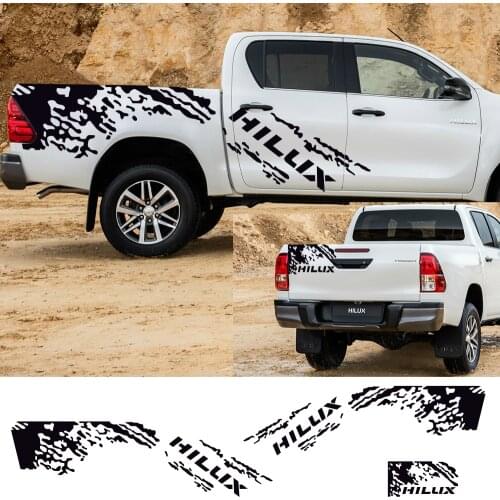 Car Stickers For TOYOTA HILUX Revo Or Vigo Rear Trunk Automobile Sport DIY Styling Auto Vinyl Film Tuning Decal Car Accessories