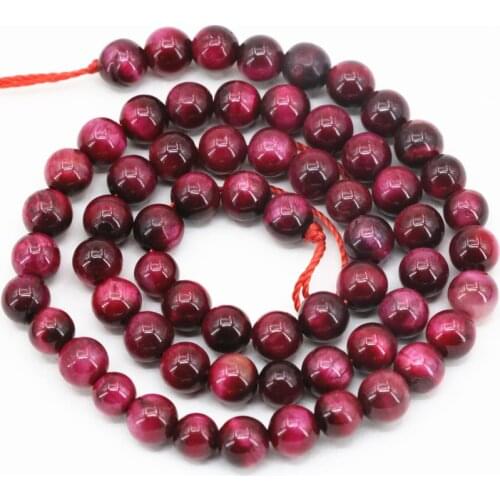 Charms 3 Types Natural Stone Round Tiger Eyes Loose Beads for Jewelry Making 6mm 8mm 10mm 12mm Accessories Diy Crafts 15inch A28