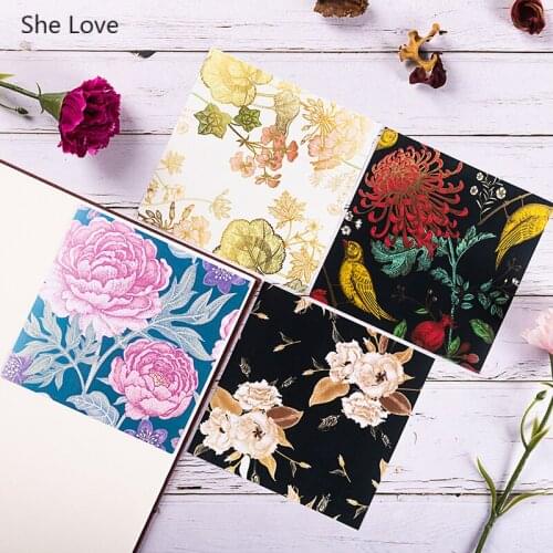 Chzimade 8Pcs/lot Japanese Flower Background Vellum Paper For Diy Journal Diary Planner Scrapbooking Decorative Paper Crafts