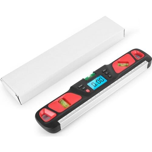 360 Degree Mini Digital Protractor Inclinometer Level Angle Slope Test Ruler Lectronic Level Box Magnetic Base Measuring Tools