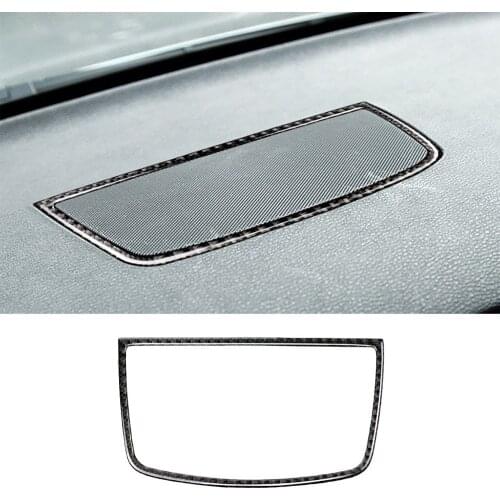Dashboard Speaker Decoration Trim Sticker Cover Decal for BMW E70 E71 X5 X6 2008-2013 Car Interior Accessories Carbon Fiber