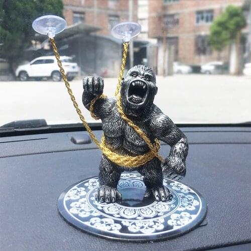 Car Interior Decoration Violent King Kong Auto Center Console Decoration Doll For Car Products Interior Decoration Accessories
