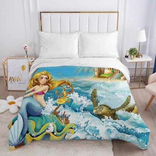 Cartoon Childrens Duvet cover Quilt/Blanket/Comfortable Case Bedding for kids baby girls 140x200 Single for Home Car sea