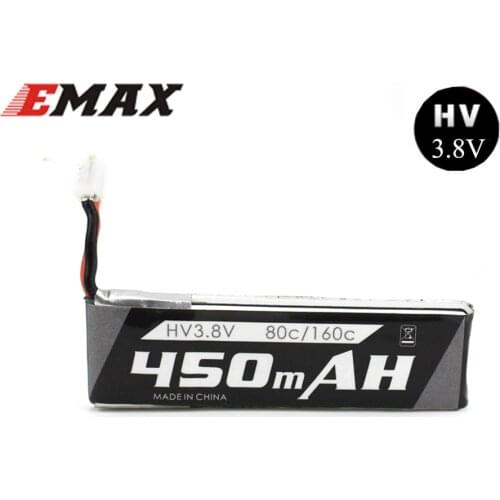 Emax 1s 450mAH 3.8V 4.35V HV 80C/160C Lipo Battery Applicable Any Charger For RC Airplane Tinyhawk Drone FPV RC Model