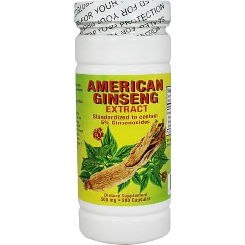 US Imported NU-health Natural Super Concentrated Ginseng American Ginseng Capsule 200 Genuine American Ginseng Extract