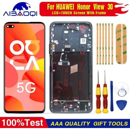 New Original Touch Screen LCD Display For Huawei Honor View 30 Phone With Frame Replacement Parts