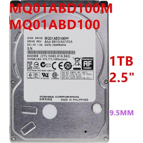 New HDD For Toshiba 1TB 2.5" SATA 6 Gb/s 8MB 5400RPM For Internal HDD For Notebook Computer HDD For MQ01ABD100M MQ01ABD100