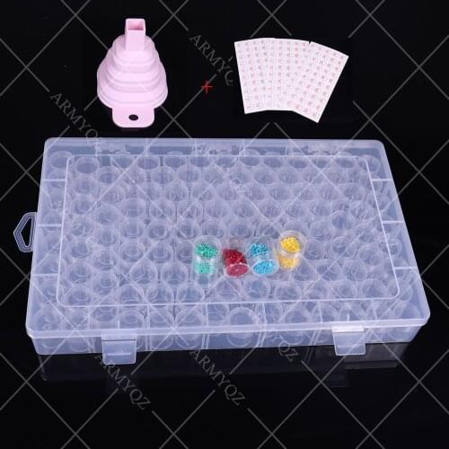 NEW 114/28 Bottles diamond painting storage box, portable bead storage box 114pcs container diamond painting accessories