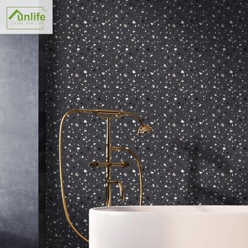 Black Marble Home Decoration Mural Self-adhesive Wallpaper For Bathroom Wall Floor Anti Slip Wrinkled Film Restaurant Renovation