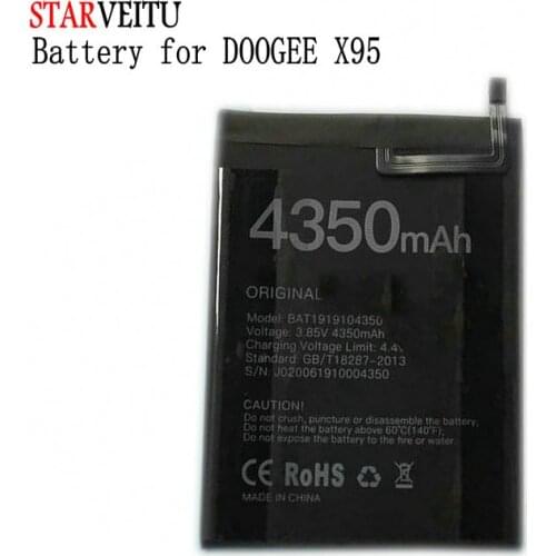 Starveitu Battery Original For Doogee X95 Replacement Batteries Rechargeable Li-polymer Bateria 4350mAh Tested+Repair tools