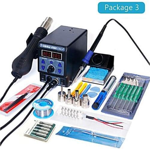Hot Air Soldering Station Soldering Iron YIHUA 8786D-I Rework Station Phone Repair BGA Hot Gun 740W Double Digital Display