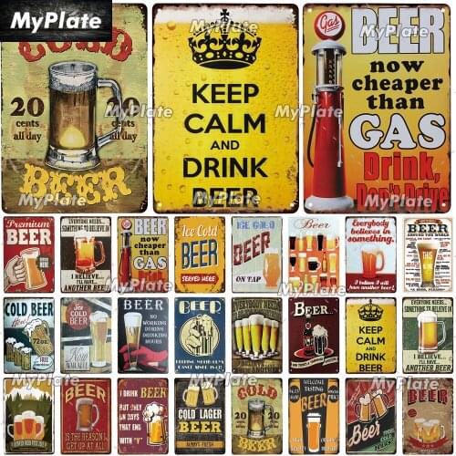 Beer Metal Sign Tin Sign Vintage Decor Room Decoration Metal Plaque Man Cave Bar Sign Poster Home Decor Custom