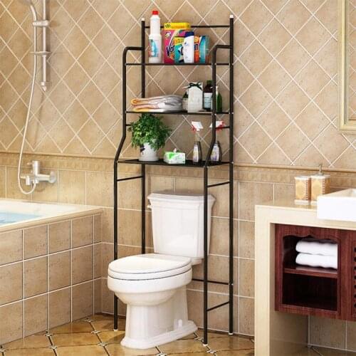 Bathroom Toilet Storage Shelf Space Saver Washing Machine Floor Standing Storage Rack Bathroom WC Cabinet Organizer Holder HWC