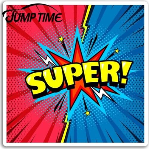 Jump Time Super Vinyl Stickers Comic Book Hero Kids Cool Sticker Laptop Car Assessoires Window Decals Car Wrap DIY
