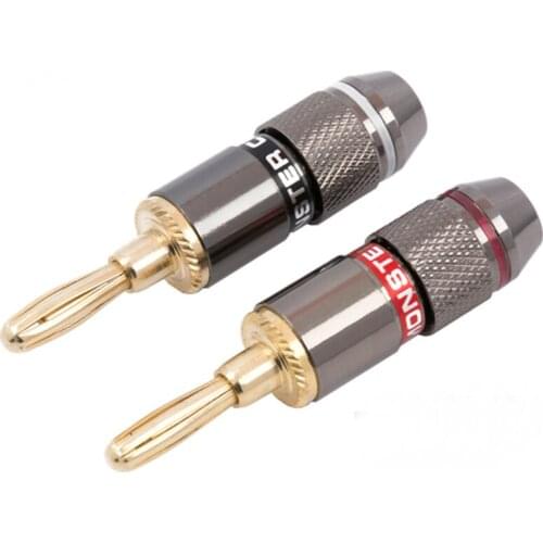 RCA Connector 4mm Pure Copper Gold Plated Audio Speaker Socket Hifi Acoustics For Home DIY Male RCA Lotus Plug Terminals Adapter