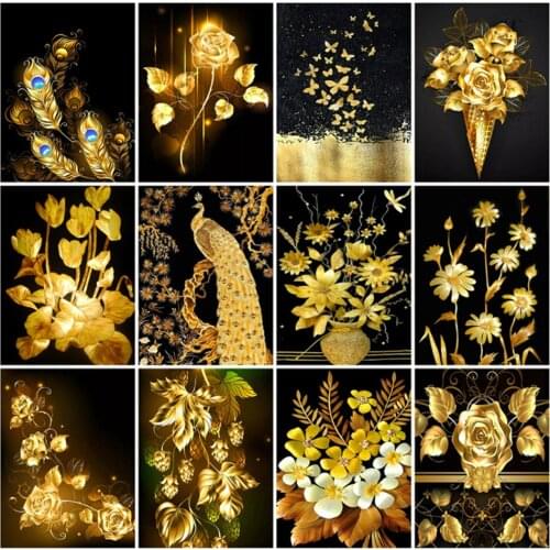 Handicrafts Diamond Embroidery Full Drill Square Landscape Diamond Painting Butterfly Rhinestone Mosaic Kit Peacock Home Decor