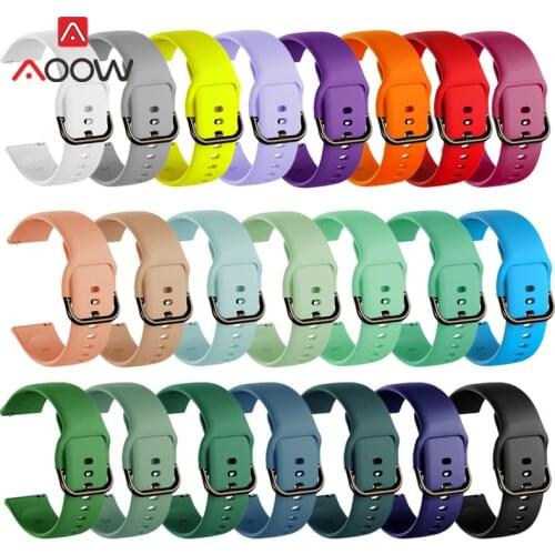 20mm 22mm Silicone Sport Strap Waterproof Men Women Replacement Watch Band for Samsung Active2 40mm Amazfit GTS Huawei GT 2 46mm