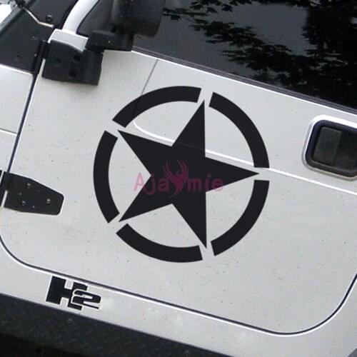 Car Styling Army Star Body Door Rearview Mirror Hood Sticker Film For Jeep Compass Cherokee Renegade Wrangler Accessories